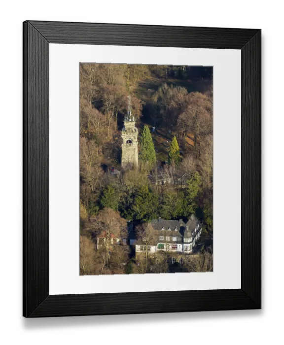 Framed Print : Aerial view, Bismarck Tower (former Wehrmacht radio tower)