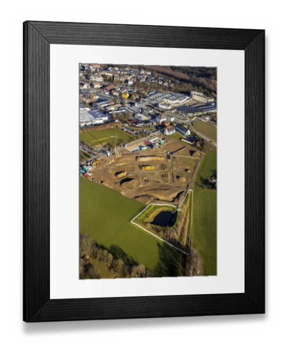 Framed Print : Aerial view, Wimmersberger Sudblick development area