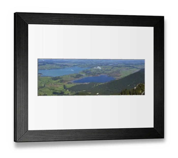 Framed Print : Panorama from Tegelberg, 1881m