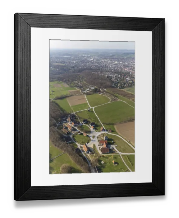 Framed Print : Half-timbered houses in the Lippe Open-Air Museum Detmold