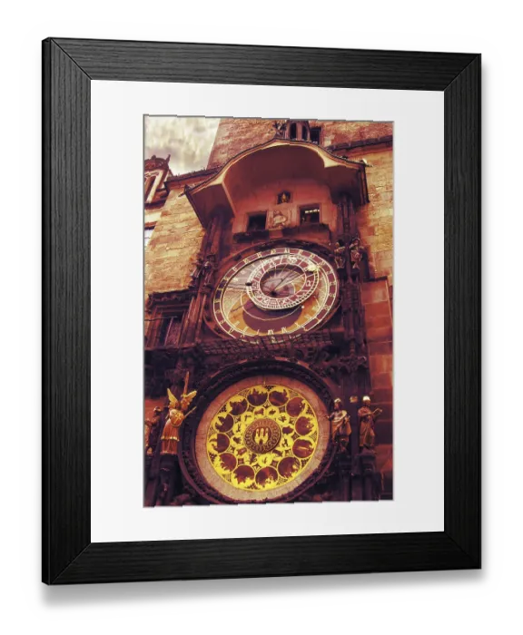 Framed Print : An ornate medieval astronomical clock Orloj in Stare mesto Framed Print : An ornate medieval astronomical clock Orloj in Stare mesto