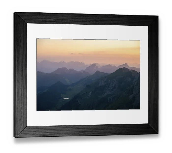 Framed Print : View of the surrounding peaks from the Rotstein Pass