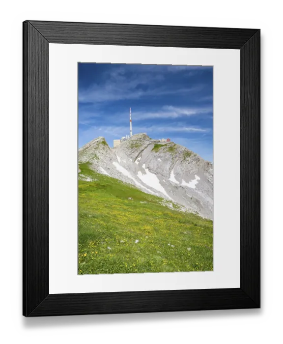 Framed Print : Summit of Santis, Alpstein