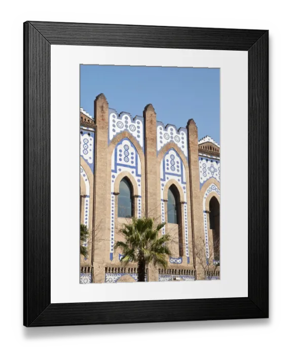 Framed Print : Bull ring, Plaza de Toros in Barcelona
