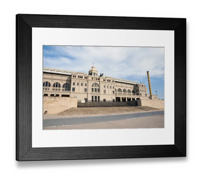 Framed Print : Olympic park at Monjuic hill in Barcelona, Spain