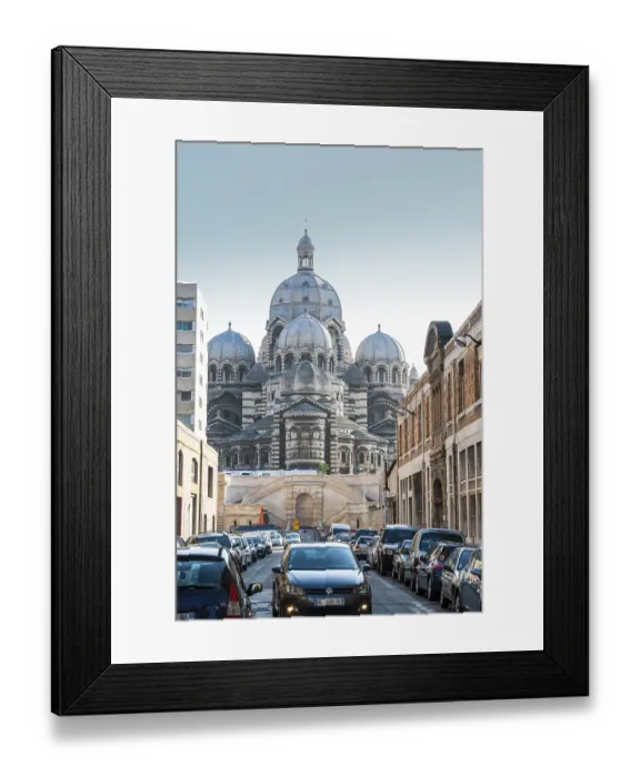 Framed Print : The new cathedral of Marseille, France