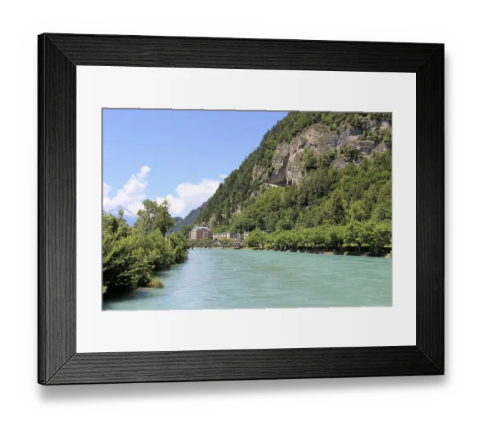 Framed Print : The architecture of the beautiful tourist town of Interlaken