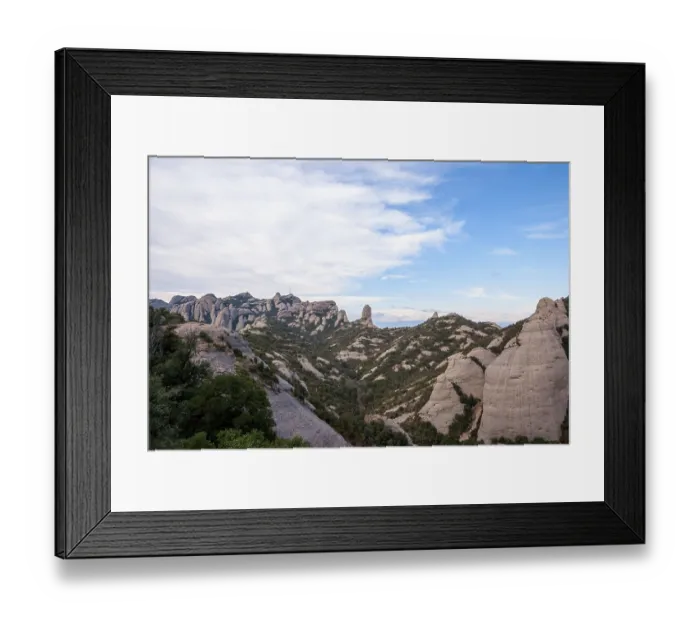 Framed Print : View of mountains of Montserrat, Catalonia, Spain