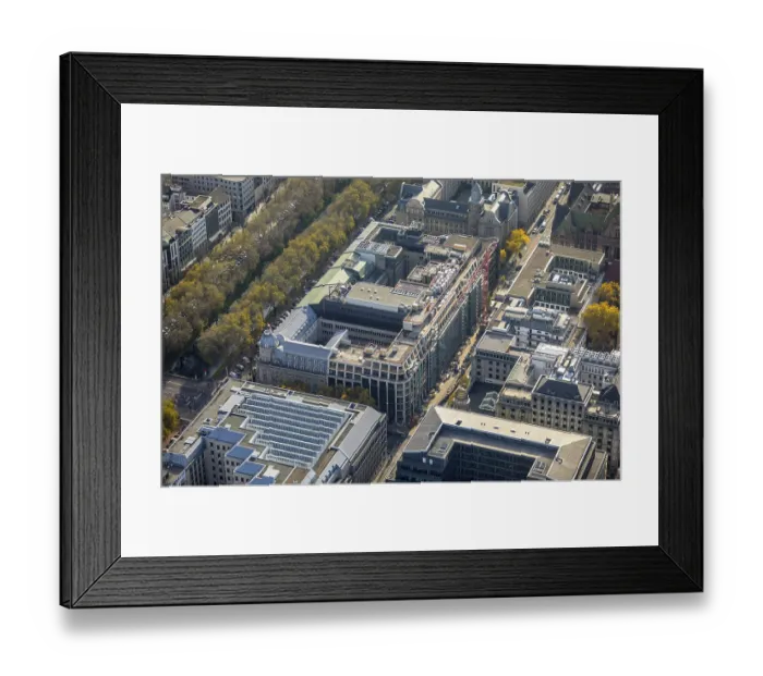 Framed Print : Aerial view, commercial building conversion Breite StraBe