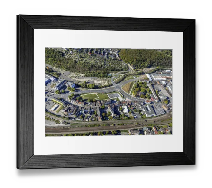 Framed Print : Aerial view, Wehringhausen overview