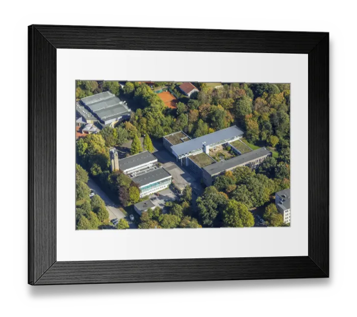 Framed Print : Aerial view, Sportgemeinschaft Vorhalle 09 FuBball e