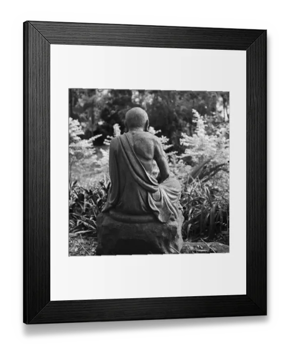 Framed Print : Old ruined Arhat Kanakbharadvaja statue