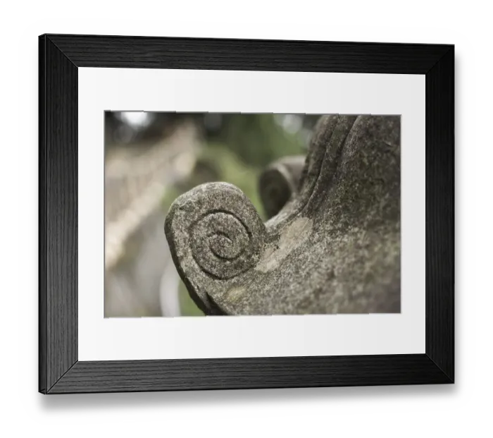 Framed Print : Traditional asian stone lantern in garden