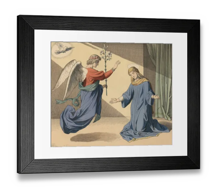 Framed Print : Biblical story, proclamation of the birth of Jesus