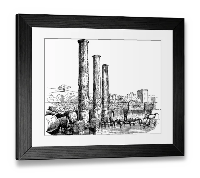 Framed Print : The Roman ruins of Macellum in the town of Pezzulo Framed Print : The Roman ruins of Macellum in the town of Pezzulo