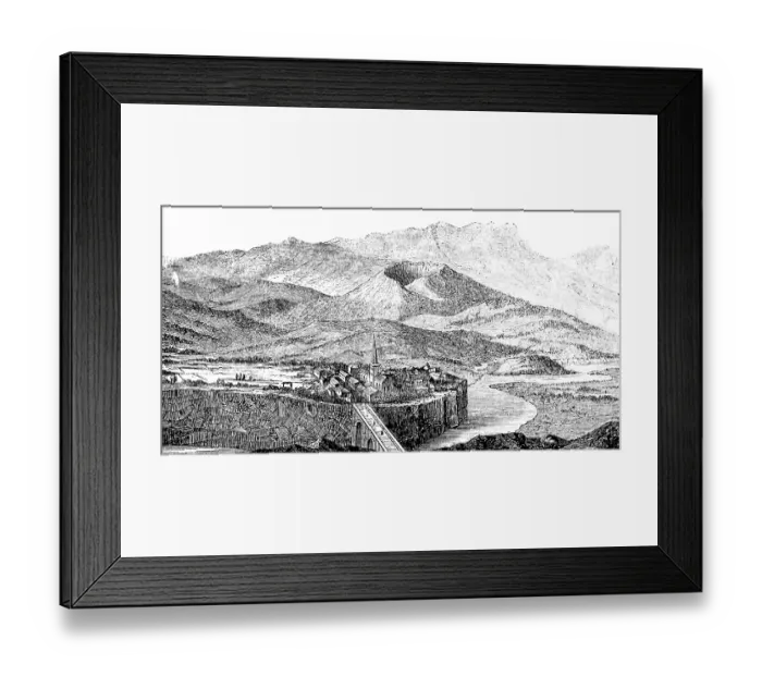 Framed Print : Volcanic boiler with basaltic lava from Jaujac on the Lignon Framed Print : Volcanic boiler with basaltic lava from Jaujac on the Lignon