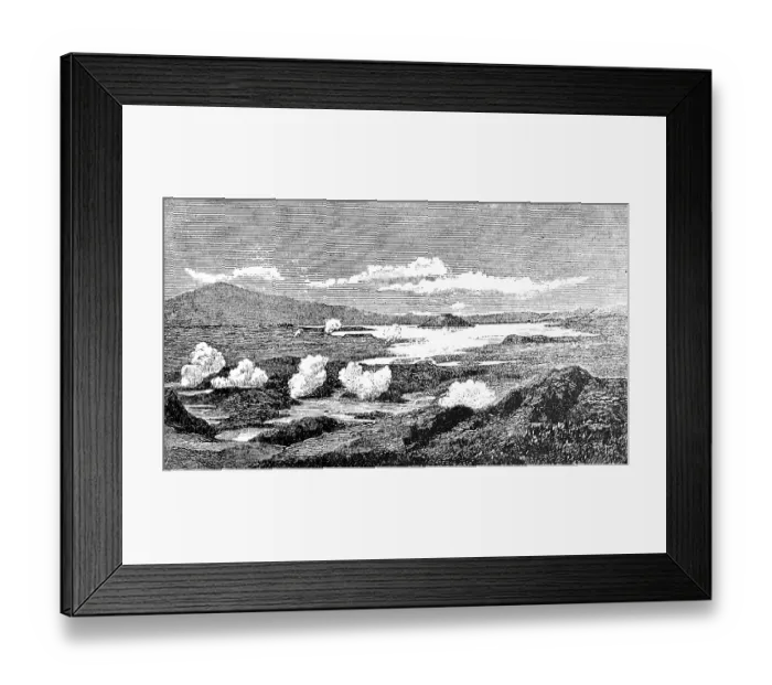 Framed Print : Lake Rotorua, lake with surrounding hot springs