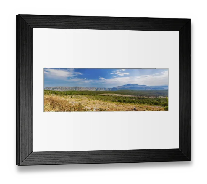 Framed Print : Panoramic nature landscape from the mountain above Dubrovnik