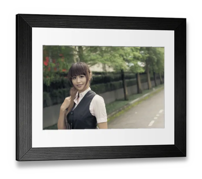 Framed Print : Attractive business woman, portrait in outside
