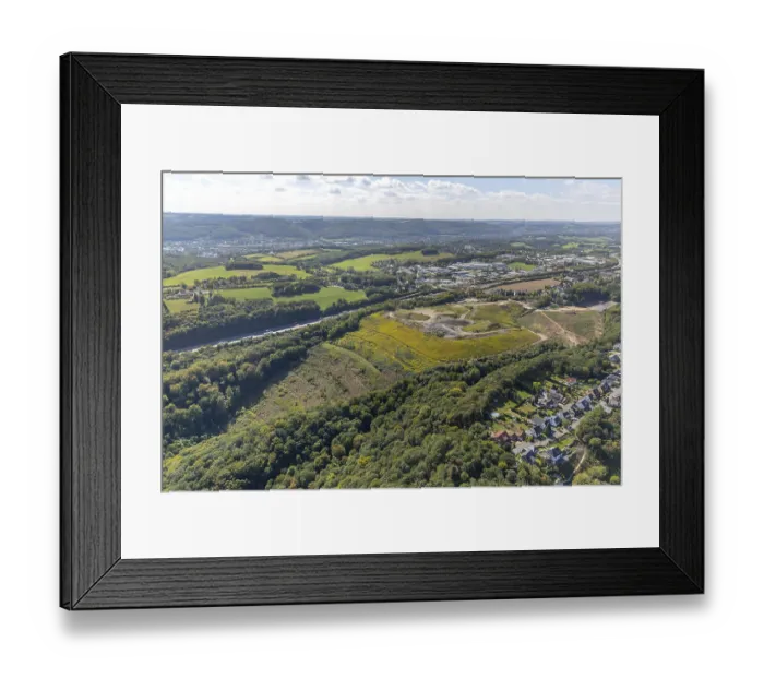 Framed Print : Aerial view, Bauhof Rempke an der BundesstraBe 226