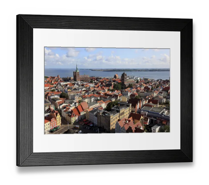 Framed Print : City panorama from above, Stralsund Framed Print : City panorama from above, Stralsund