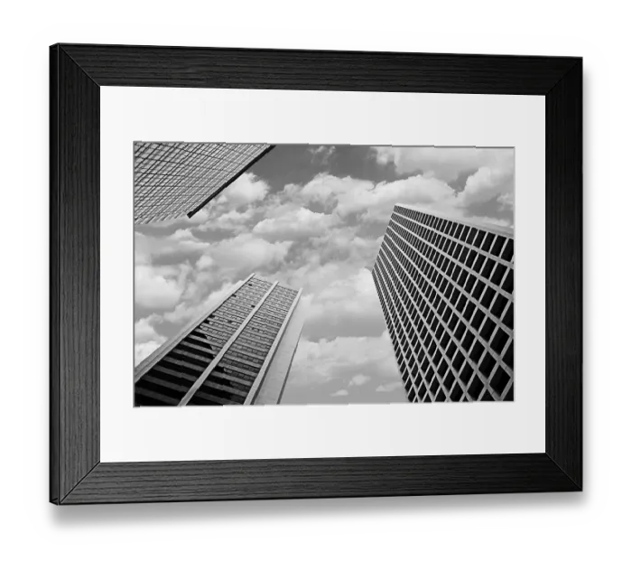 Framed Print : Cityscape with modern office building under sky in Hong Kong