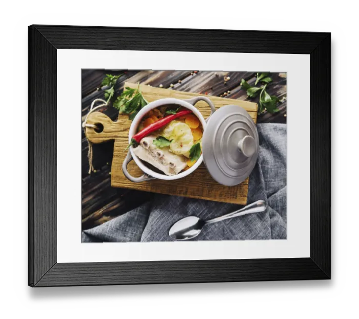 Framed Print : Food, Pickled cabbage soup with carrots and pork ribs Framed Print : Food, Pickled cabbage soup with carrots and pork ribs