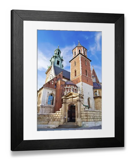 Framed Print : The Basilica of St Stanislaw and Vaclav or Wawel Cathedral on Wawel Hill in Krakow
