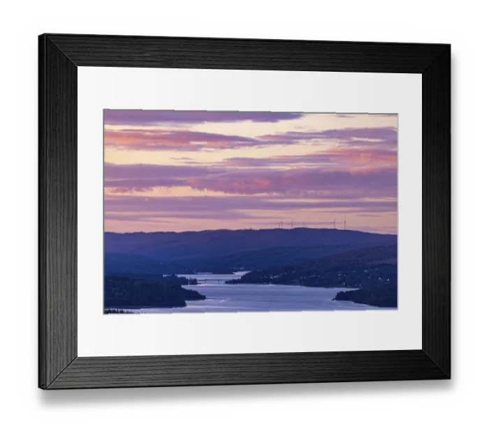 Framed Print : Sunset on the Hoga Coast, Sweden