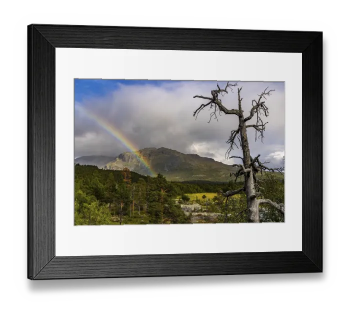 Framed Print : Hiking to the upper fall of Stora Sjofellet waterfalls Framed Print : Hiking to the upper fall of Stora Sjofellet waterfalls