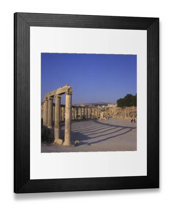 Framed Print : Oval Forum, Jerash (Gerasa), Jordan