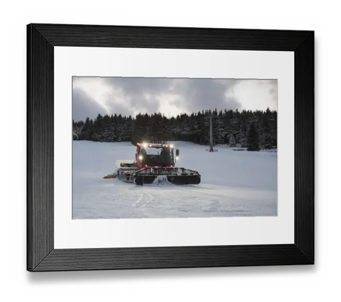 Framed Print : Special snow vehicle in snowy mountains in Poland