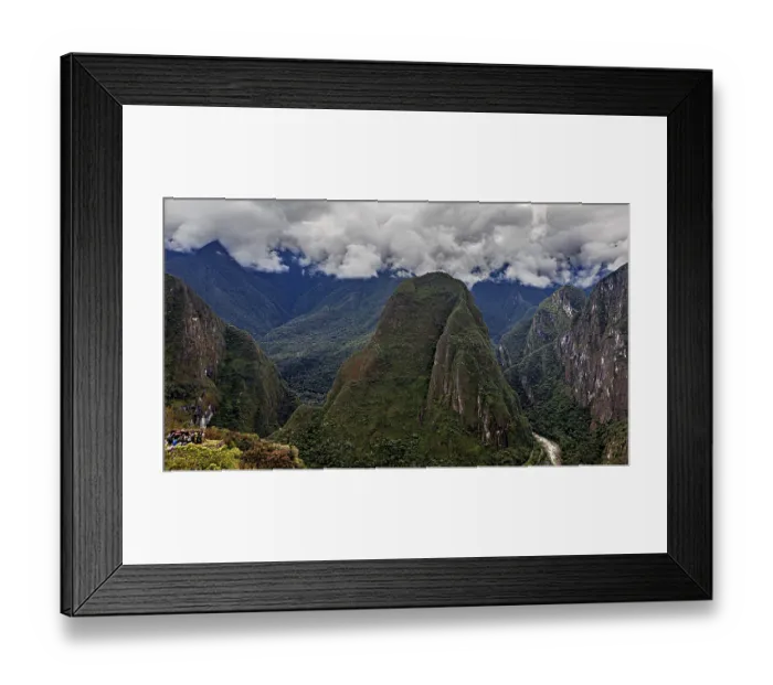 Framed Print : Impressive mountain landscape under dramatic clouds Framed Print : Impressive mountain landscape under dramatic clouds