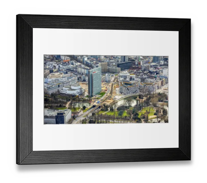 Framed Print : Dreischeibenhaus, HofgartenstraBe Framed Print : Dreischeibenhaus, HofgartenstraBe