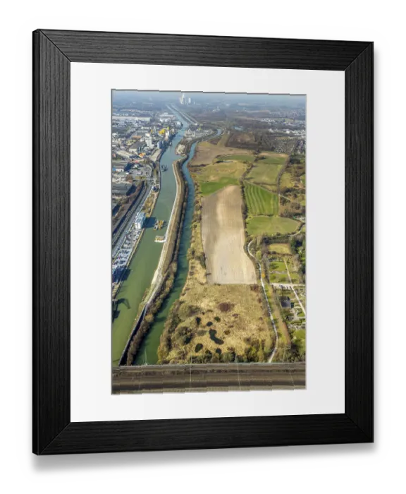 Framed Print : Lippe meadows west of MunsterstraBe Framed Print : Lippe meadows west of MunsterstraBe
