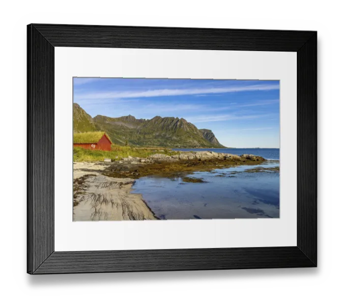 Framed Print : Morning at Rystad campground, Lofoten