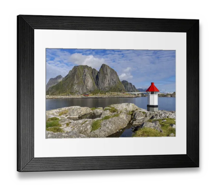 Framed Print : Parking space Sakrisoy, Lofoten, Nordland, Norway