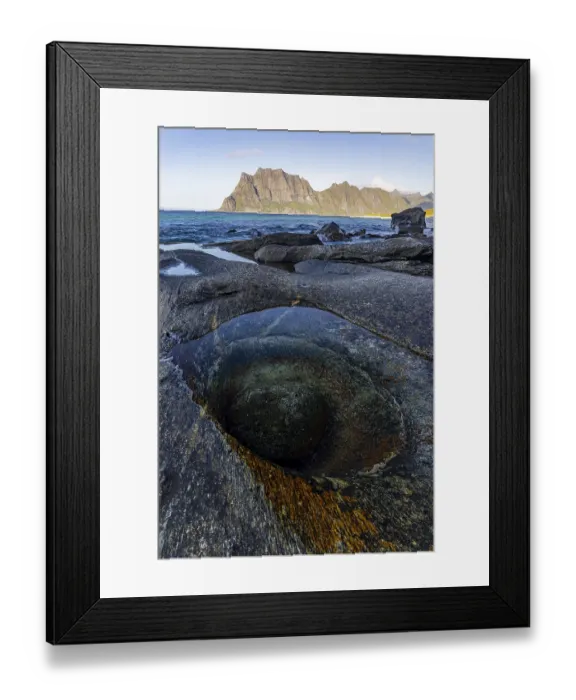 Framed Print : Tidepools in Uttakleiv, Lofoten, Nordland, Norway Framed Print : Tidepools in Uttakleiv, Lofoten, Nordland, Norway