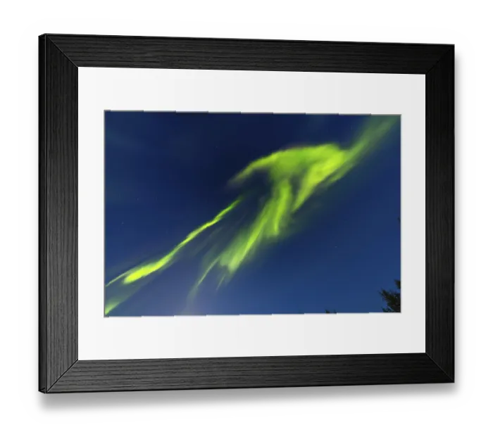 Framed Print : Northern lights over Notvatn, Nordland, Norway