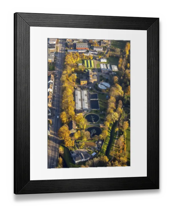 Framed Print : Kamp-Lintfort sewage treatment plant on Moerser StraBe