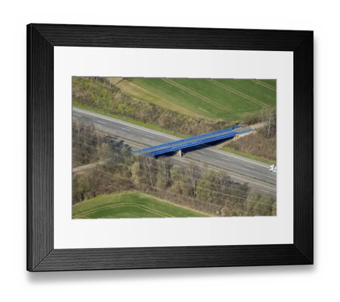 Framed Print : Highway bridge over A44 Rheinischer Donkey