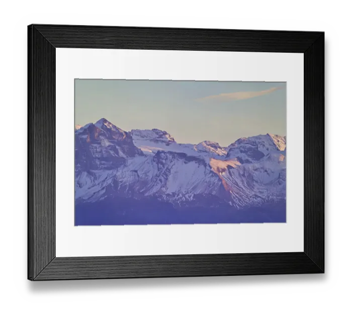 Framed Print : Snow-covered Central Switzerland Alps in evening light Framed Print : Snow-covered Central Switzerland Alps in evening light