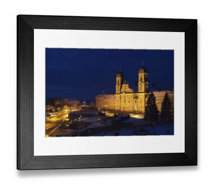Framed Print : Benedictine Einsiedeln Abbey, monastery