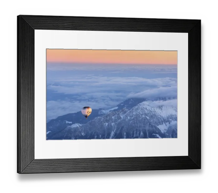 Framed Print : Morning light, sunrise during a balloon ride