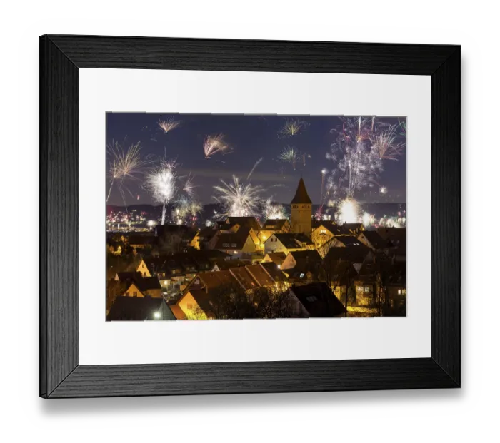 Framed Print : Fireworks on New Year's Eve