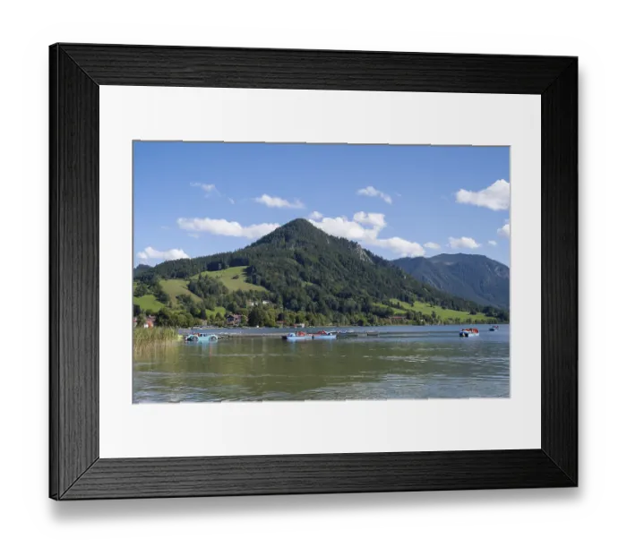 Framed Print : Landscape at Schliersee, Mangfall Mountains