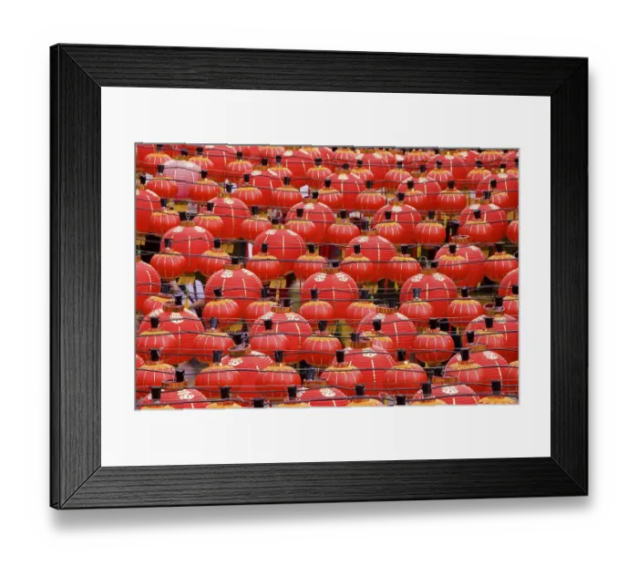 Framed Print : Oriental lanterns display at temple Framed Print : Oriental lanterns display at temple