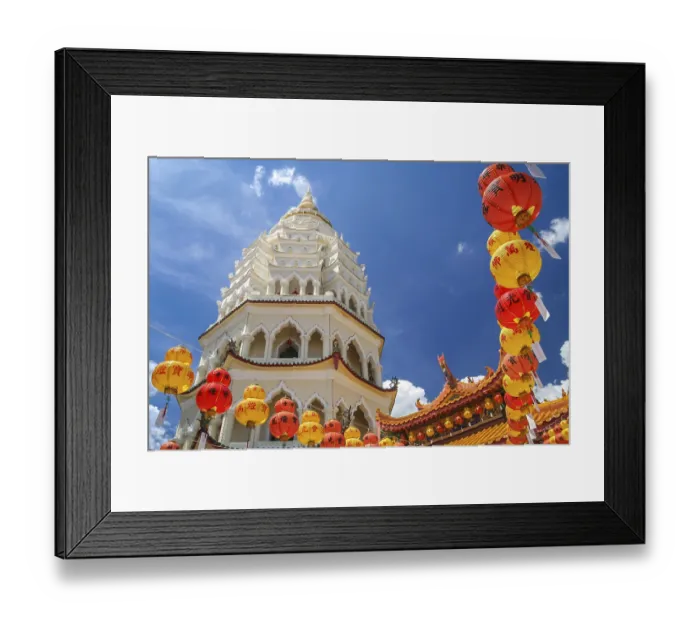 Framed Print : Kek Lok Si Temple decorated for the Chinese New Year celebrations