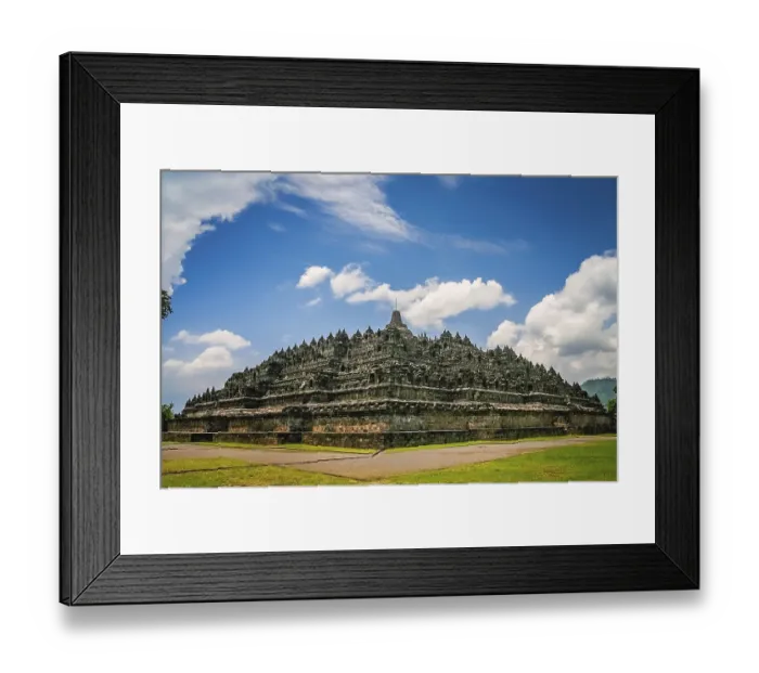 Framed Print : Impressive Borobudur temple in Jawa in Indonesia