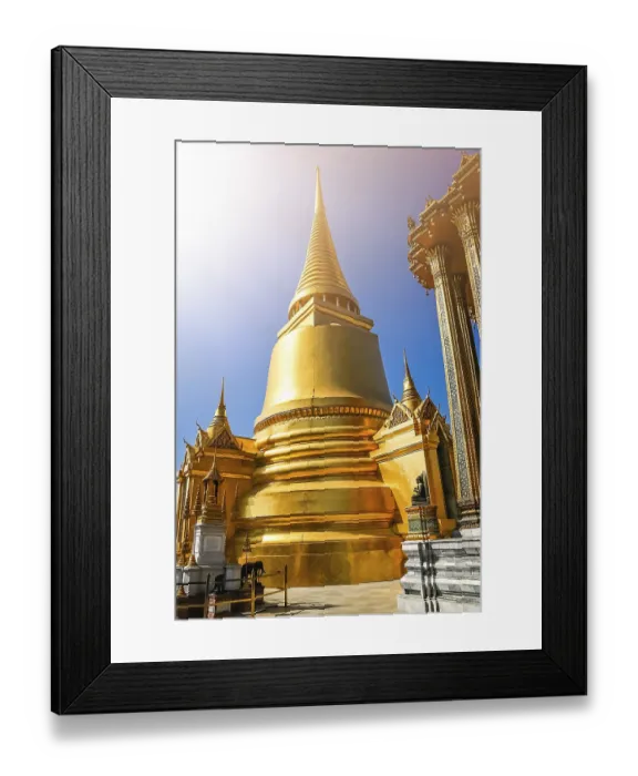 Framed Print : Huge Golden Stupa in the Grand Palace complex in Bangkok